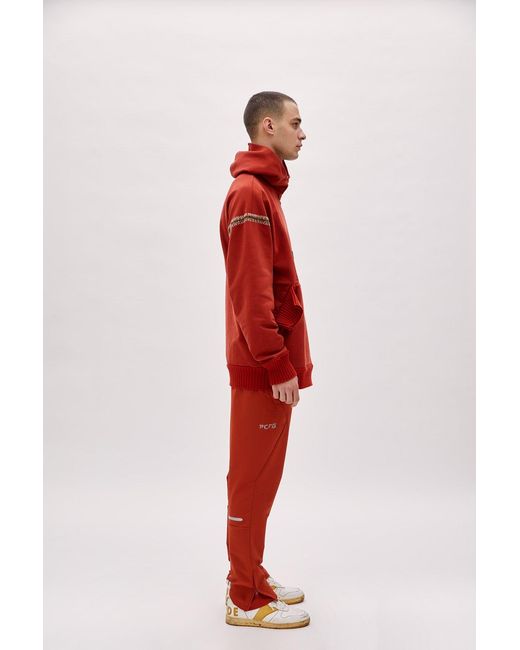 Pcfg Red Zip Up Hoodie for men