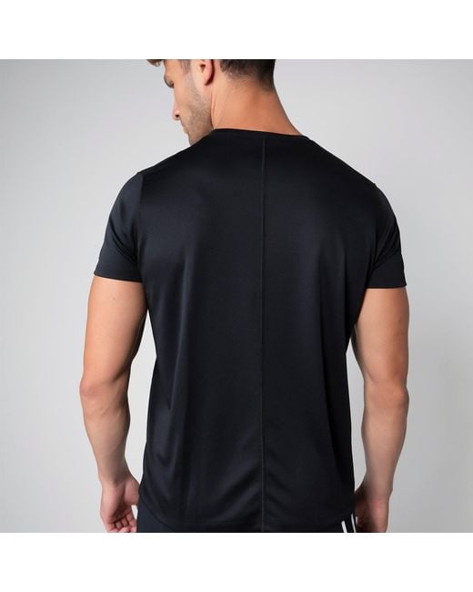 Aora Athletics Black Ultra-Light Eco-Friendly Mesh Tee With Breathable Quick-Dry Fabric For Gym, Running, Yoga, And Everyday Wear for men