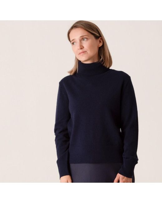 Porridge Knitwear Blue Cashmere Anne Poloneck