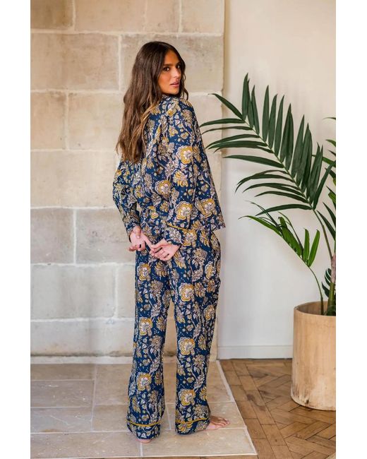 Inara Green Midnight Marigold Cotton Pyjamas