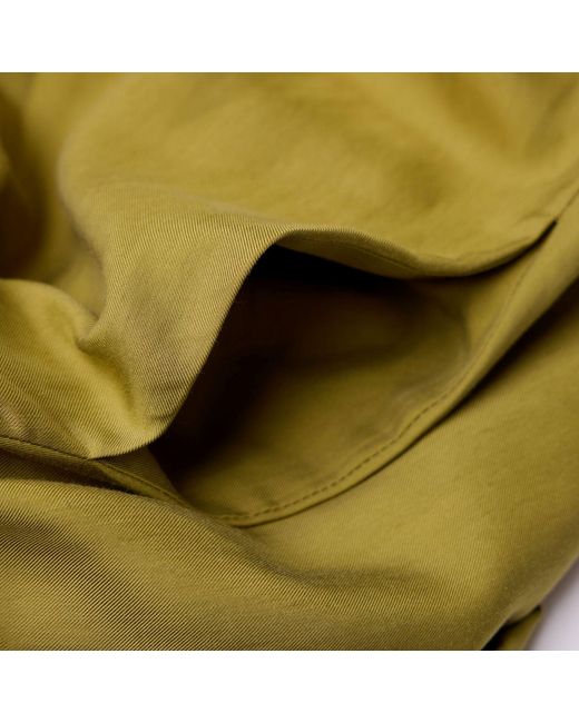 NUMBAT Green Constance Cotton Coat Collar Midi Dress –