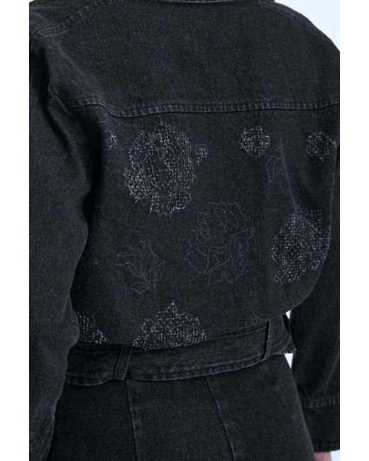 James Lakeland Black Denim Biker Jacket