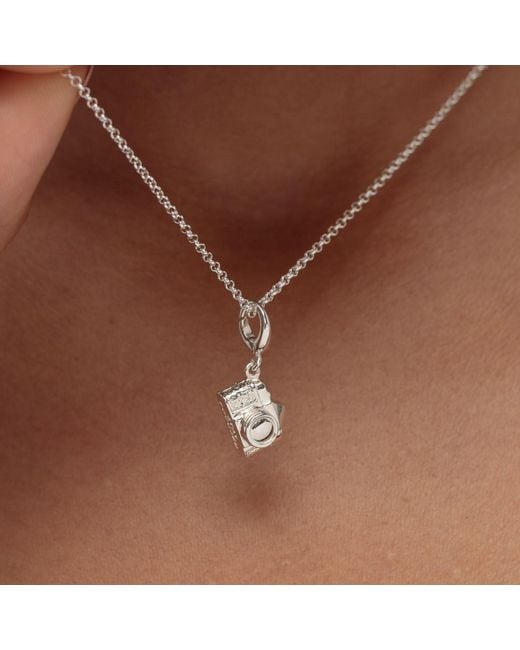 Lily Charmed White Sterling Vintage Camera Charm