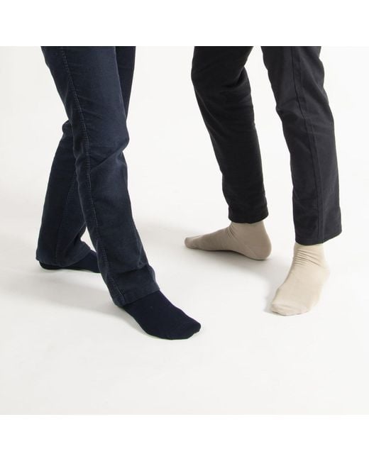 Peper Harow - Made in England Green Neutrals Classic Plain Socks for men
