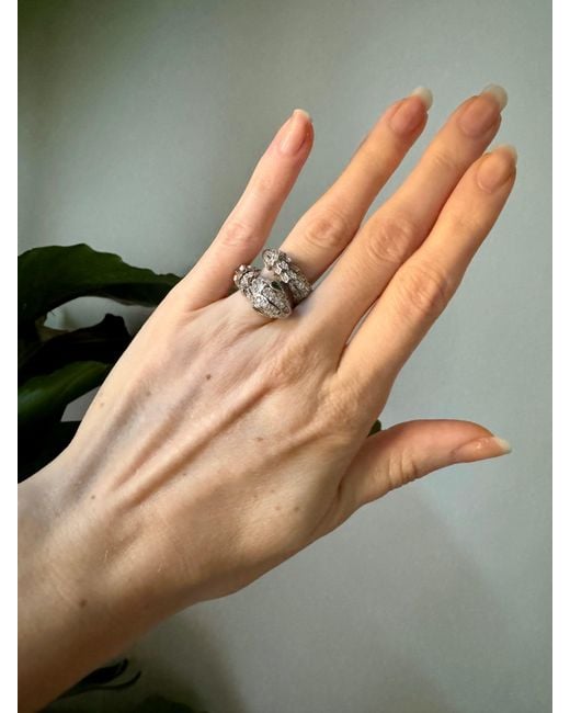 Laura Gray Green Sterling Articulated Snake Ring