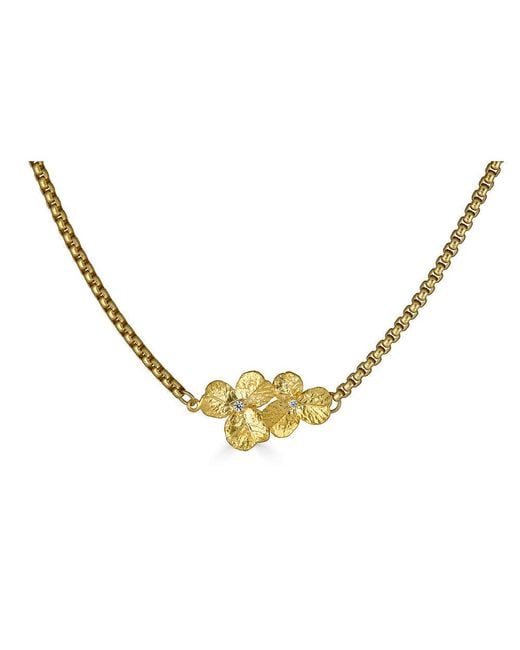 Loni Paul Jewelry Metallic Clover Bar Necklace