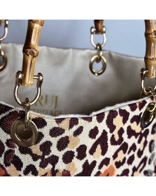 Ruj Heritage Multicolor Picnic Bag Jacquard Animalier