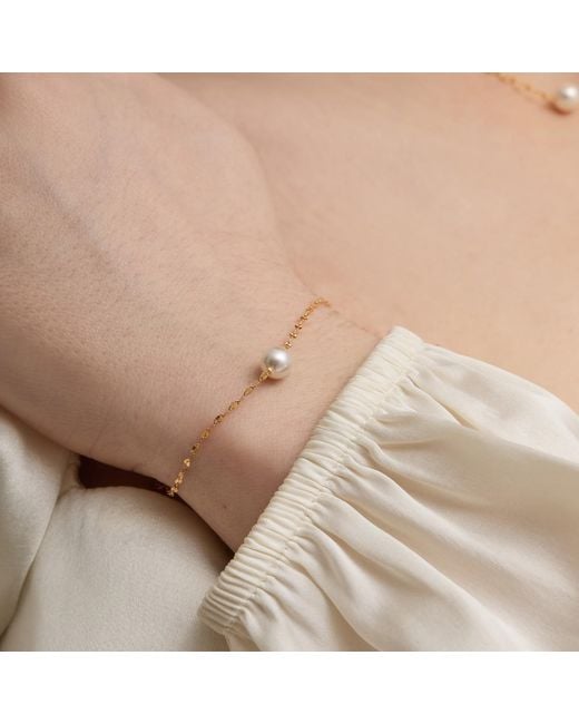 Esterah Metallic Floating Pearl Bracelet
