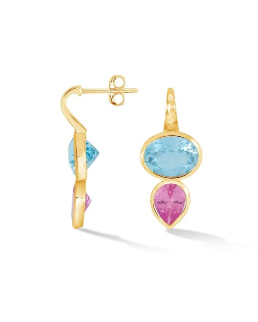 Dower & Hall Blue Topaz Tutti Frutti Earrings