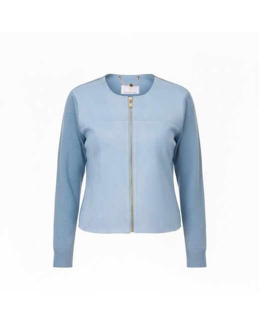 Franchetti Bond Blue Gianella Sky Suedette Jacket