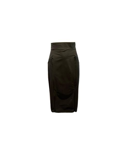 SNIDER Black Corazon Pencil Skirt
