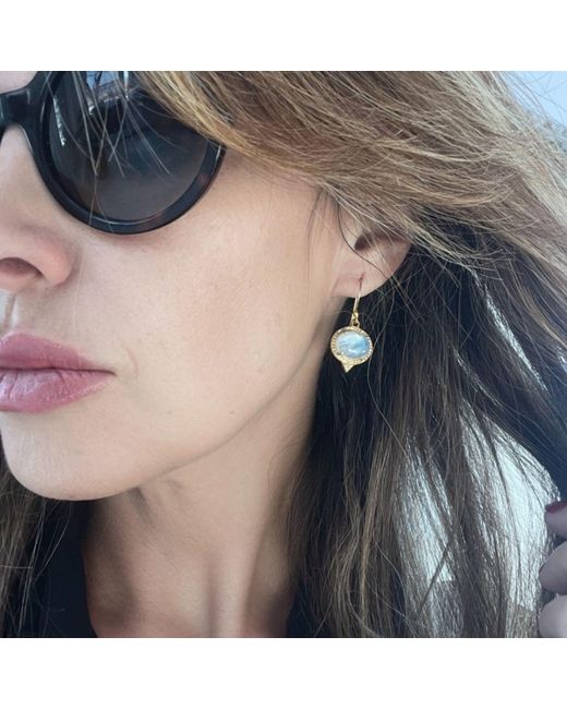 Figaru Fine Jewelry Metallic Stone Drop Earrings