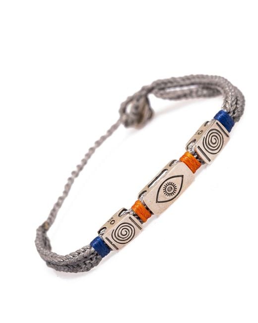 Ebru Jewelry Metallic Evil Eye & Soul Cord Striking Hope Bracelet for men