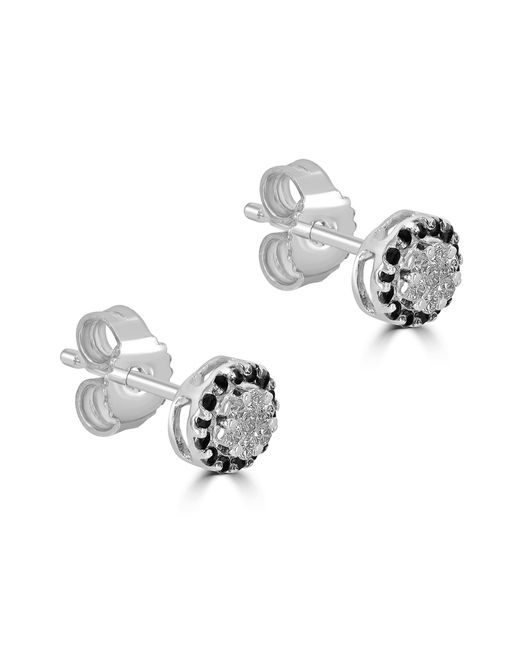 Artisan Metallic Diamond Halo Stud Earrings