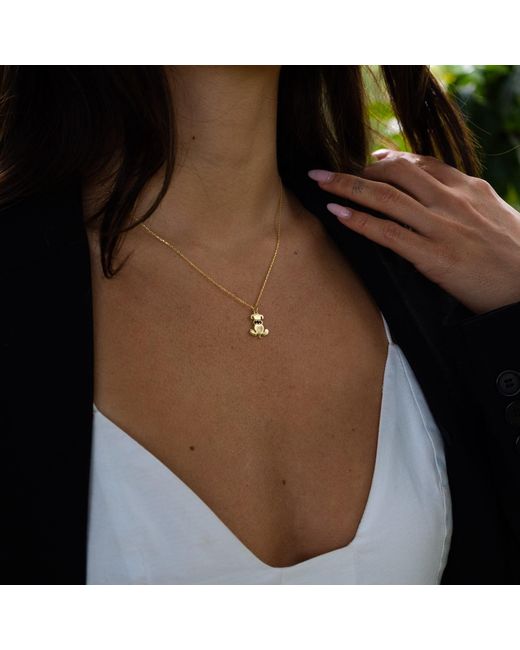 Ebru Jewelry Metallic Loyal Pup Vermeil Necklace