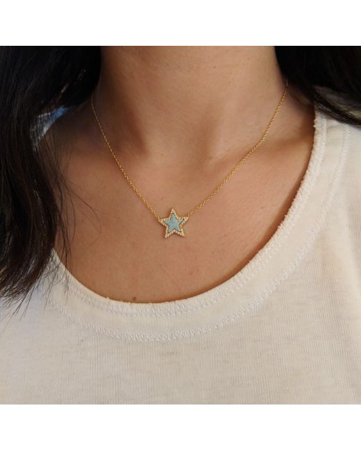 KAMARIA Metallic Opal Star Necklace