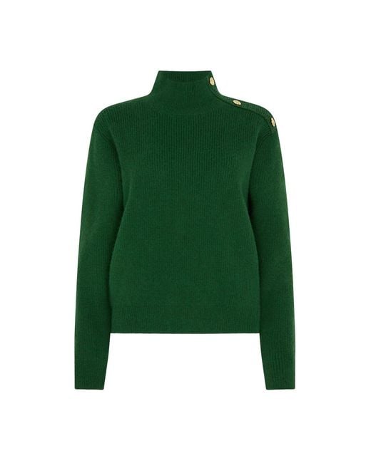 Sour Figs Green Button Shoulder Jumper