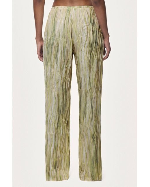 Nocturne Green Abstract Print Straight Leg Trousers