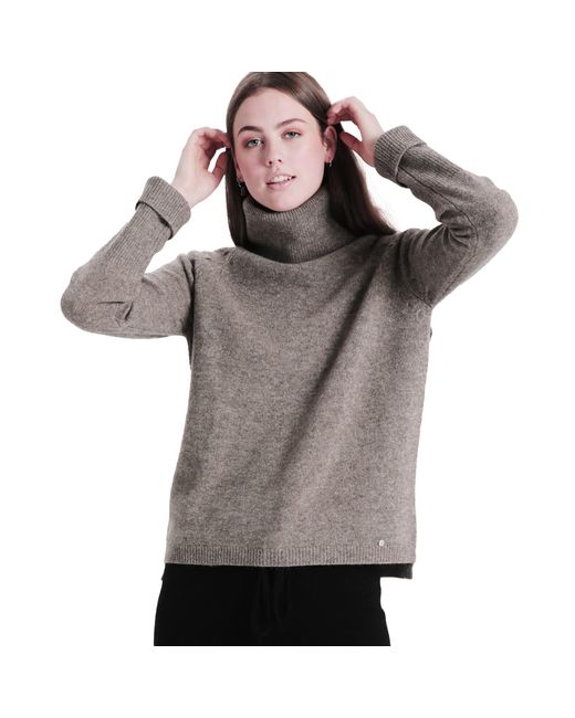 tirillm Gray Cosy Chunky Turtle Neck Pullover