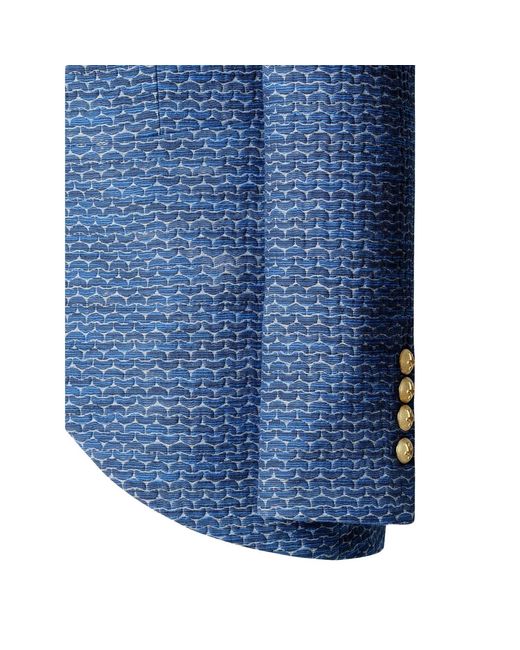 The Extreme Collection Blue Tailored Blazer With Buttons