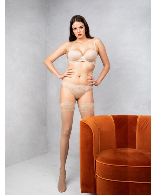 BonBon Lingerie White Neutrals Angelina Thong Nude