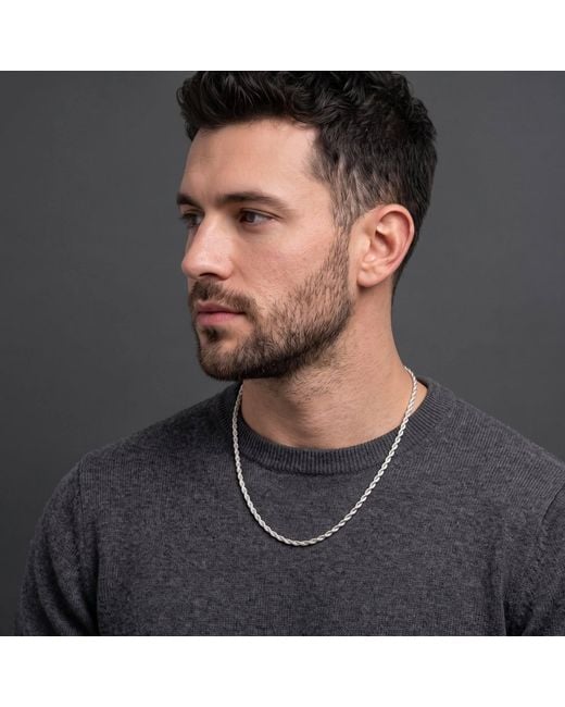 Harfi Metallic Rope Chain Necklace For