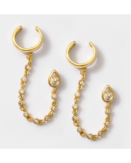 Alexie of Athens Metallic Lili Chain Cuff Earring