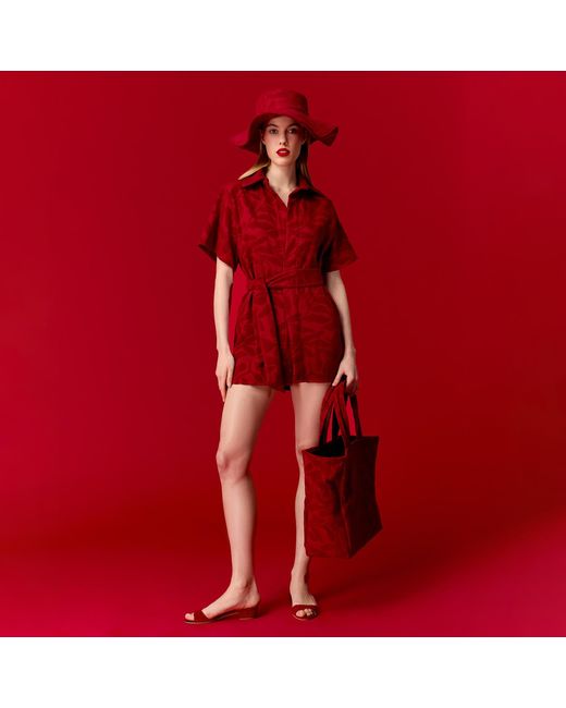 Nur Karaata Red Victoria Beach Dress