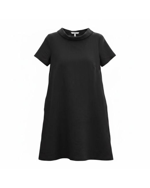 LeMuse Black Story — Soft Linen Short-Sleeve Dress
