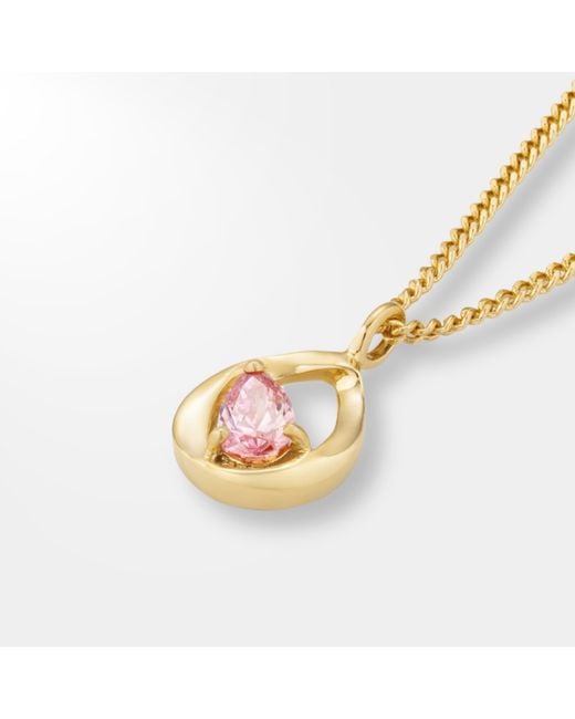 Hinch & Liu Metallic Lab Grown Diamond Solitaire Pendant