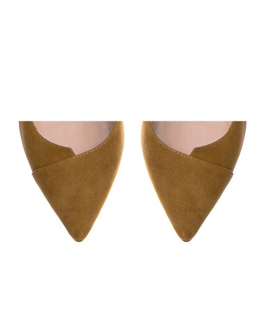 The 5Th Element Brown Selma Camel Suede Stiletto Pumps