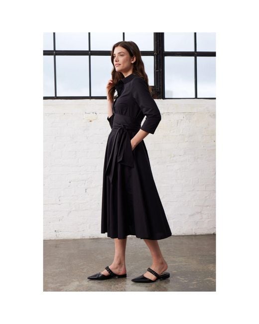 Marianna Déri Black Shirtdress With Tie Belt