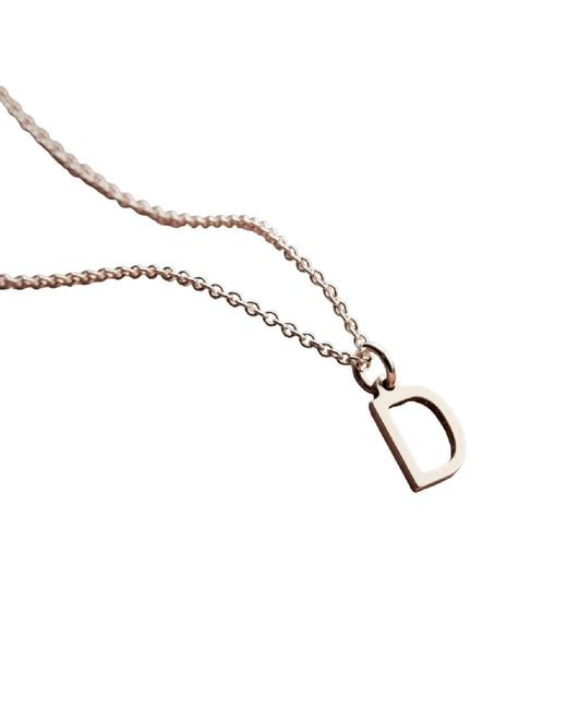 Posh Totty Designs Metallic Sterling Initial Letter Necklace