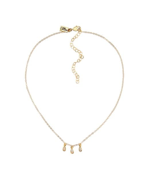 Native Gem Metallic Raindrops Trio Opal Necklace