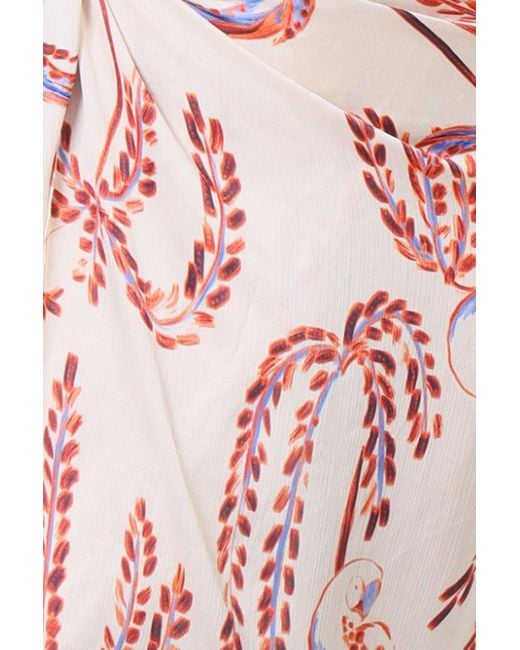 Traffic People White Neutrals Birds Of A Feather Cream And Print Sunset Dress