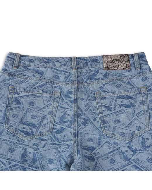 VERYRARE Blue Dollar Dollar Bills Pants for men