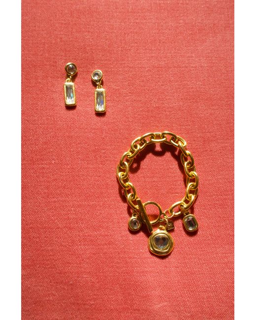 Sccollection Brown Daisy Rhinestone Bracelet
