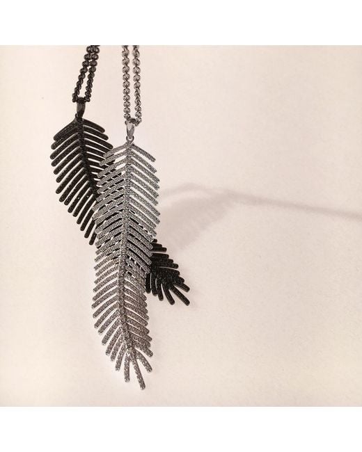 SALLY SKOUFIS Metallic Freedom Necklace With Made Cz Diamond Stimulant