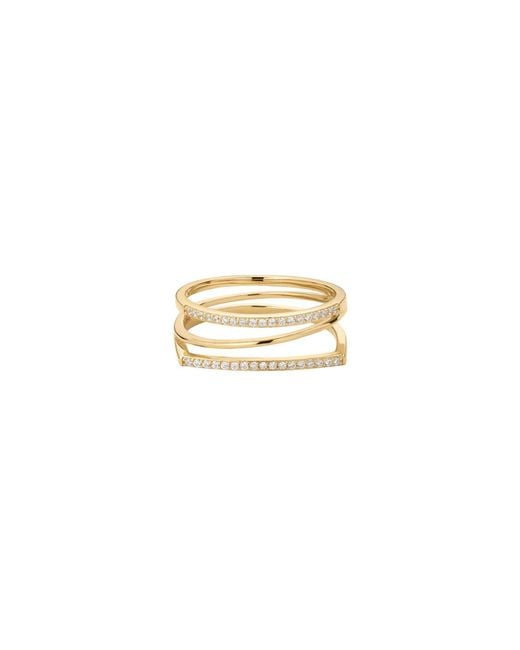 Vanhi Metallic Nola Pavé Triple Band Ring