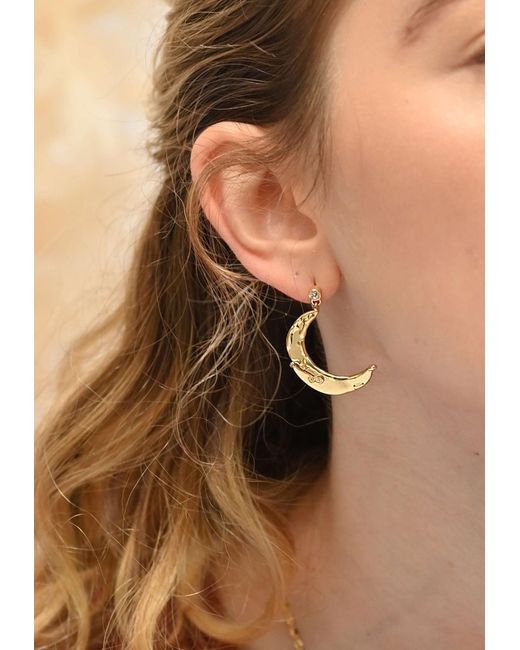 Rare Matters Jewelry Metallic Sun And Moon Mismatched Earrings