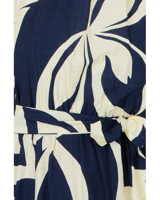 Yumi' Blue Geo Swirl Print Halter Maxi Dress