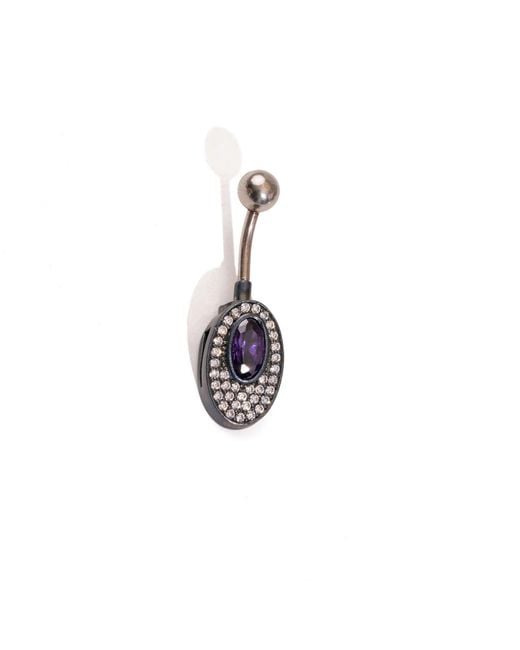 Ebru Jewelry Blue Mystic Amethyst Sterling Belly Piercing