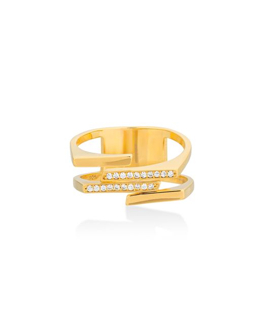 Shabella Nyc White Dual Rectangular Signet