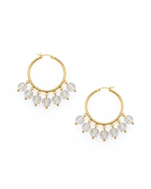 Jaredjamin Metallic Daniela Hoop Quartz Earrings