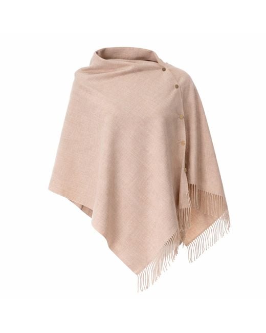 Franchetti Bond Natural Neutrals Gisella Light Mocha Button Poncho