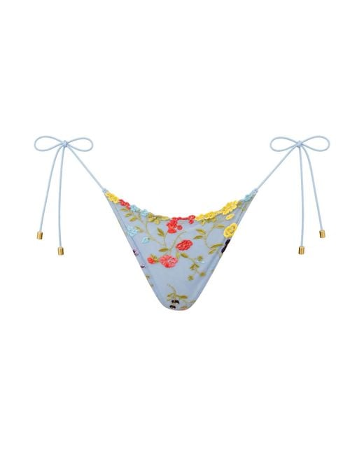 IVY SWIMWEAR Blue Lani Baby Thin String Lace Bottom