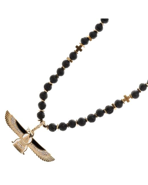 Ebru Jewelry White Powerful Faravahar Necklace