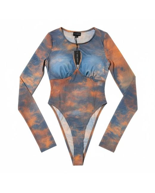Chuks Collins Blue Sunset Mesh Bodysuit
