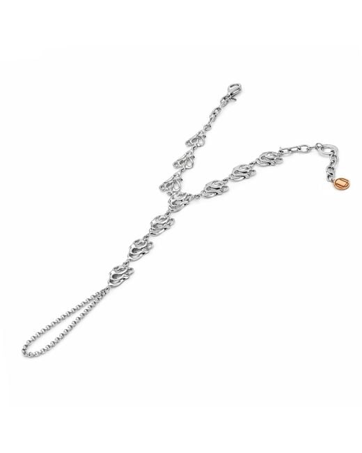 Unaloe White Sterling Hand Chain Bracelet – Contemporary Slave Jewelry For