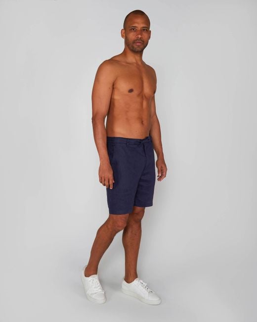 Lords of Harlech Blue Devonshire Linen Short for men